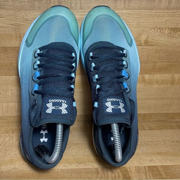 Under Armour Cages Threadborne Push TR Womens 9 Blue Running Shoes Sneakers - Picture 5 of 7